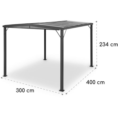 Blumfeldt Pantheon Solid Sky Flat pergola, Tamno Sivo slika 11