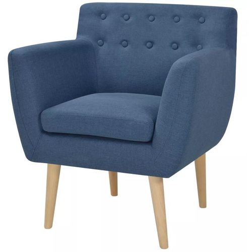 Fotelja od tkanine plava slika 2