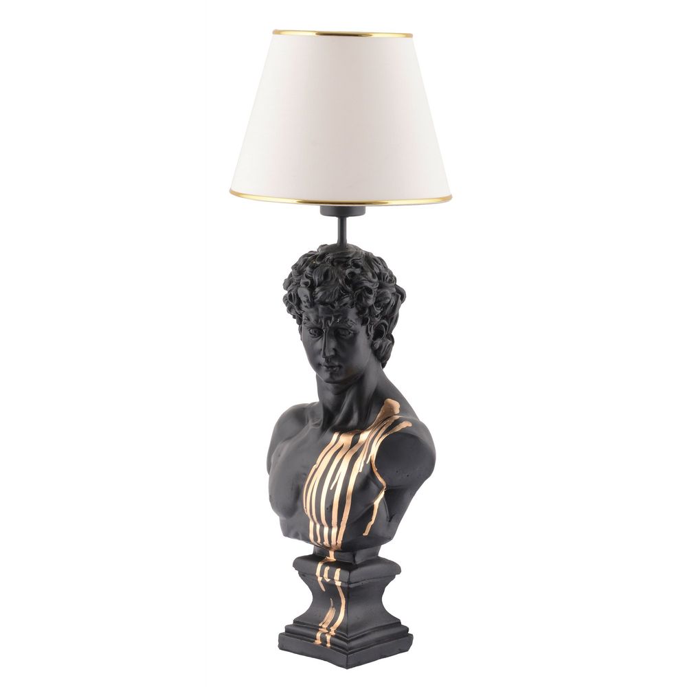 Stolna lampa Dawud - Bijelo Crno Zlatna slika 4