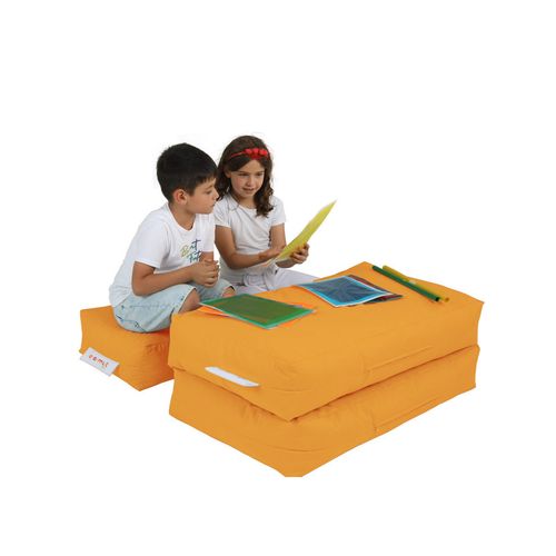 Atelier Del Sofa Vreća za sjedenje, Kids Double Seat Pouf - Orange slika 8