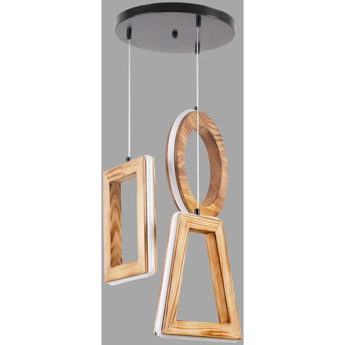 Simetri 3 Lü Yanık Ledli Avize 3 Renk Copper Chandelier slika 2