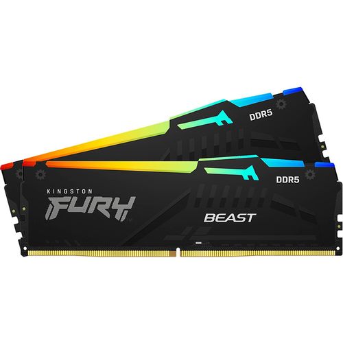 KINGSTON DIMM DDR5 32GB (2x16GB kit) 5600MT/s KF556C36BBEAK2-32 Fury Beast RGB EXPO slika 2