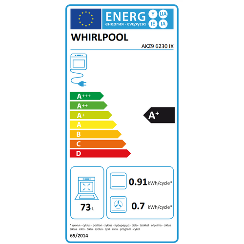 Whirlpool Ugradbena pećnica AKZ9 6230 IX slika 6