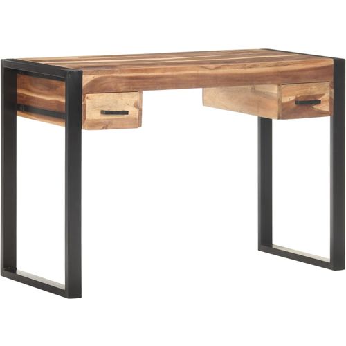 Radni stol 110x50x76 cm od masivnog drva s obradom od šišama slika 42