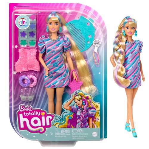 Barbie lutka Totally Hair plava slika 7