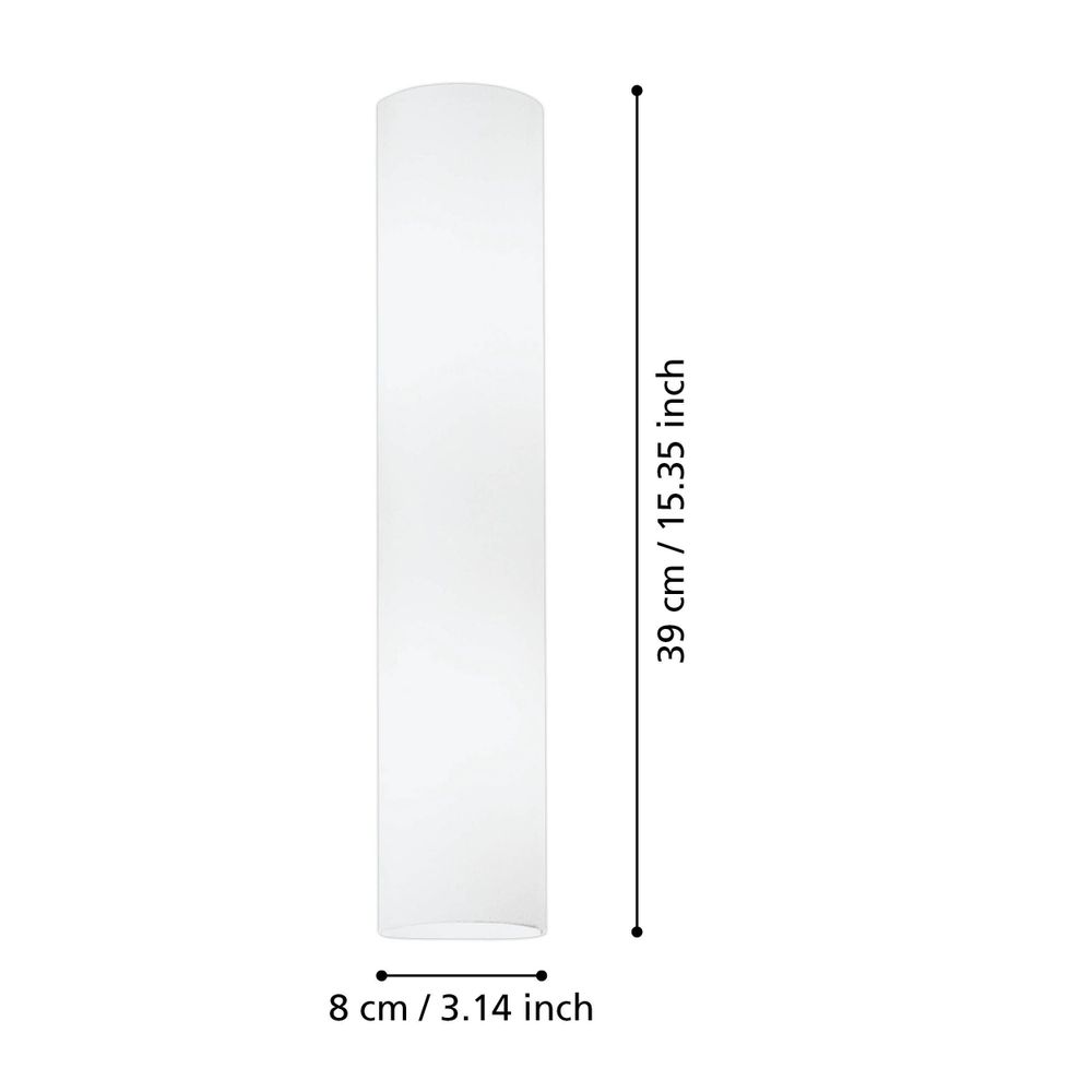 Eglo Zola Zidna Lampa - 2 Svjetla, Opal Bijela, Duljina 390 mm slika 4