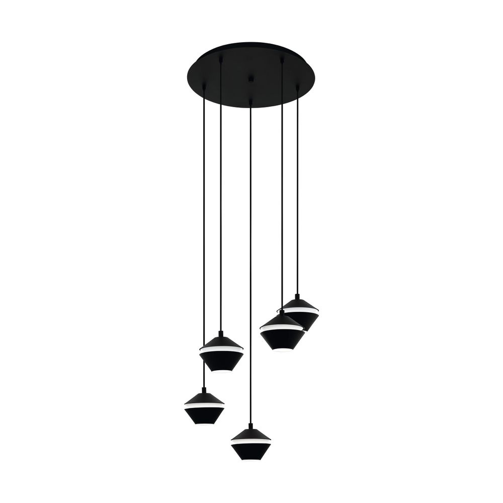 Eglo viseća lampa perpigo gu10 5x4,5w crno/bijelo v:1500mm o555mm slika 1