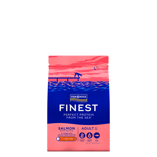 Fish4Dogs Finest Salmon, Small kibble - male granule, losos 1.5 kg slika 1