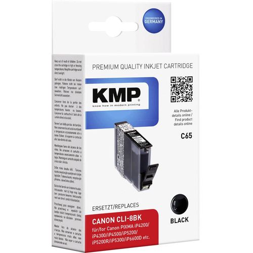 KMP tinta zamijenjen Canon CLI-8 kompatibilan  foto crna C65 1503,0001 slika 1