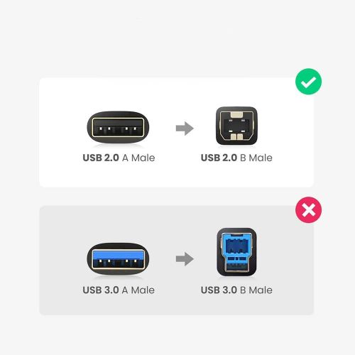 Ugreen USB tip B (muški) na USB 2.0 (muški) printer kabel, 480Mbps, 2M, crni slika 4