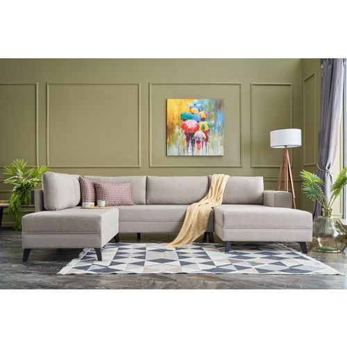 Atelier Del Sofa Efsun - Cream Cream Corner Sofa-Bed slika 1