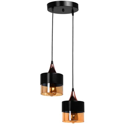 Sahra 2 Li Tepsili Sarkıt Siyah Black Chandelier slika 2