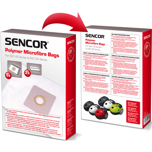 Sencor vrećice za usisavač SVC 45RD/WH, 5pcs slika 2