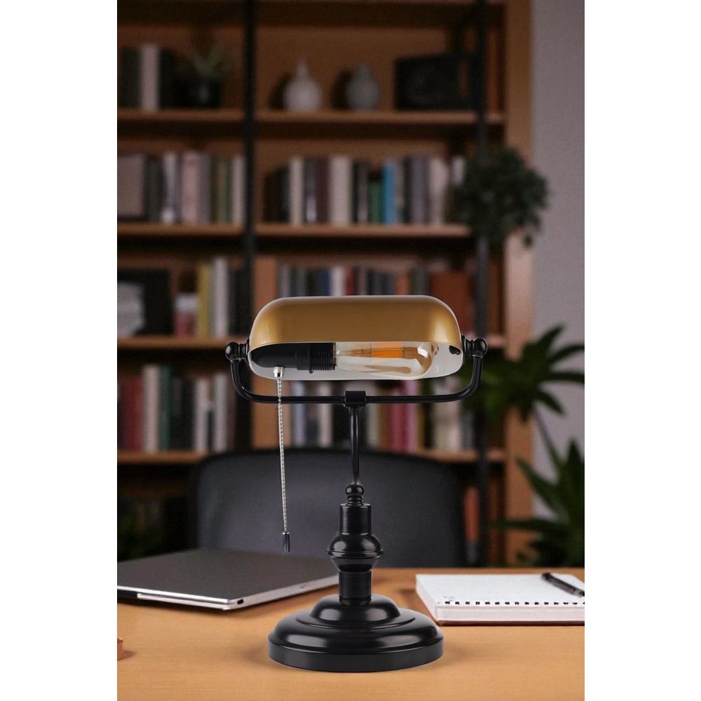 Zlatna i Crna Stona Lampa 8897-6 slika 1