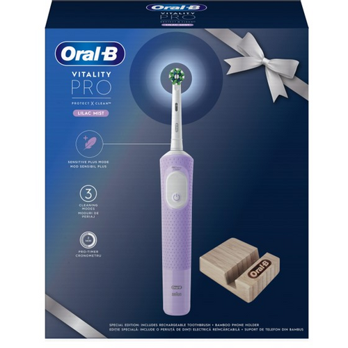Oral-B Vitality Pro Lilac, Električna četkica za zube sa držačem za telefon slika 1