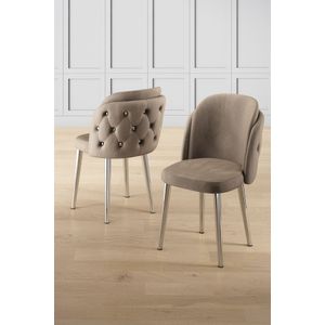 Chair Set (4 Pieces) Axle - colours: Cappuccino, Chrome CappuccinoChrome
