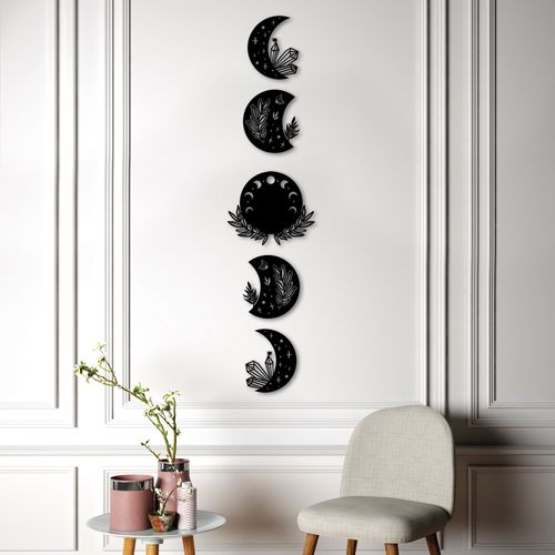 The Phases Of The Moon Black Decorative Metal Wall Accessory slika 3