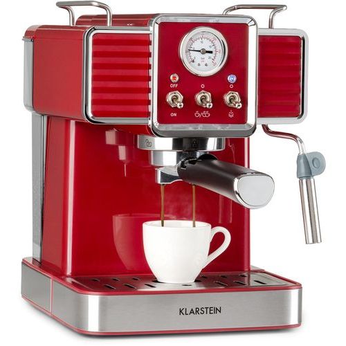 Klarstein Gusto Classico aparat za espresso, Crvena slika 1