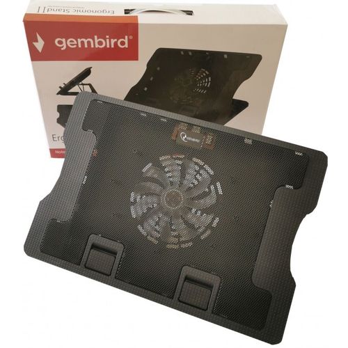 N2000FS** Gembird hladnjak za laptop 15-17 140mm Fan-CONTROL, 2xUSB, 370x265mm, Ergo Stand(599) slika 1