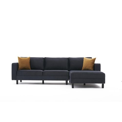 Atelier Del Sofa Kutna garnitura, Antracit, Kale Velvet Right - Anthracite slika 6