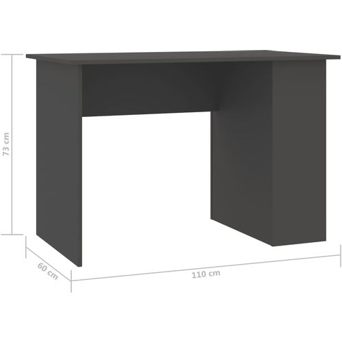 Radni stol sivi 110 x 60 x 73 cm od iverice slika 26