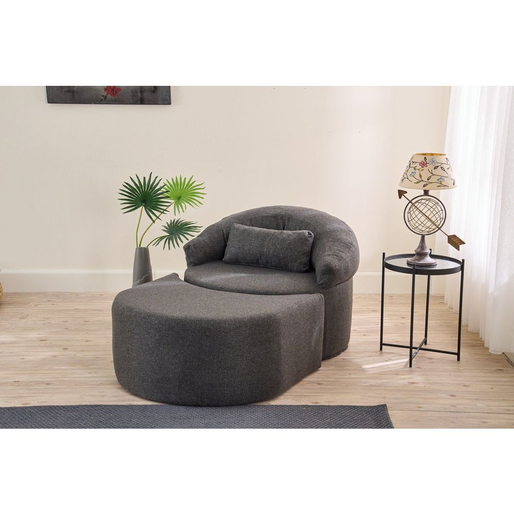 Jednosjed Sofa na Razvlačenje Pitta - Antracit slika 1