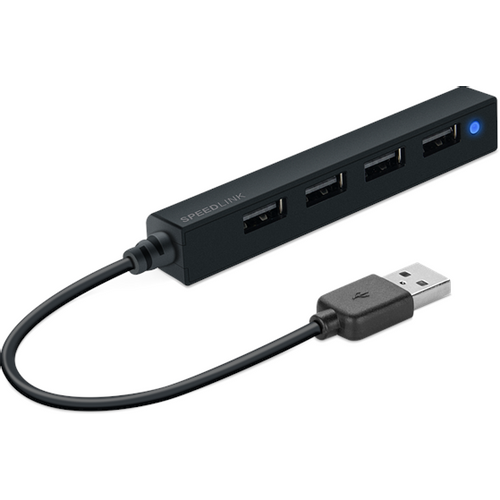 Hub SPEEDLINK Slim, 4 portni, USB2.0, crni slika 1