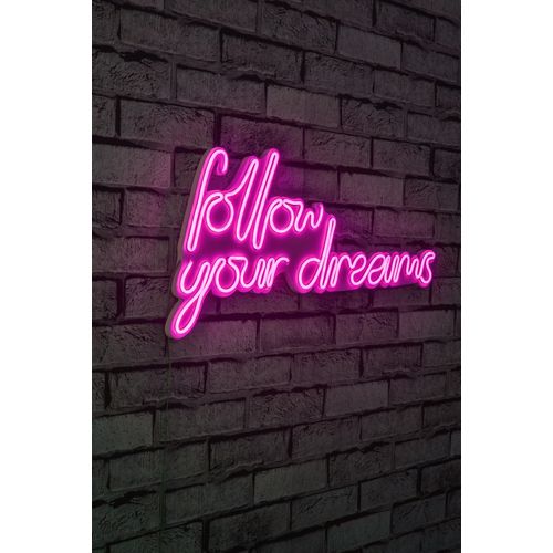 Wallity Follow Your Dreams - Pink Dekorativna Plastična LED Rasveta slika 1