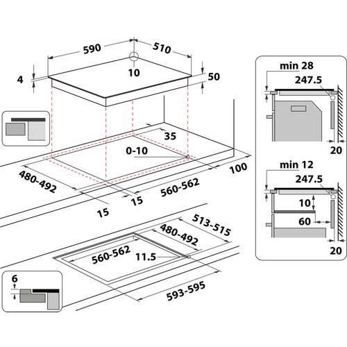 Whirlpool WS Q2160 NE ugradna indukcijska ploča slika 9