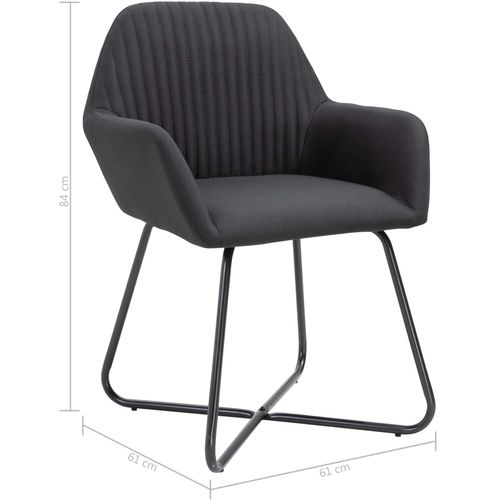 Blagovaonske stolice od tkanine 2 kom crne slika 8