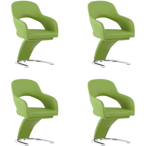 Blagovaonske stolice od umjetne kože 4 kom zelene slika 1
