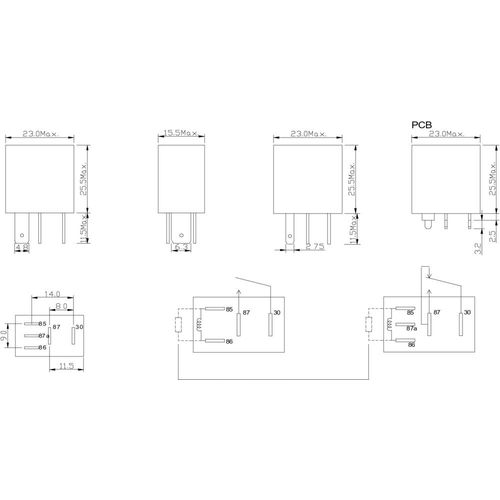 FiC FRC7C-S-DC12V automobilski relej 12 V/DC 25 A 1 prebacivanje slika 3