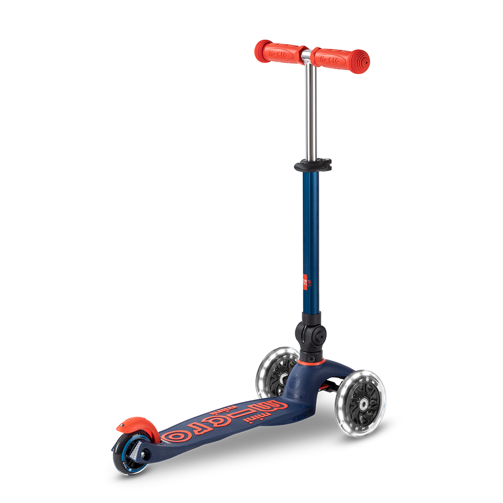 Micro Romobil Mini Deluxe Sklopivi LED, Mornarica Plava slika 3