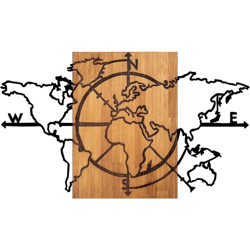 Wallity Drvena zidna dekoracija, World Map - 324 slika 4