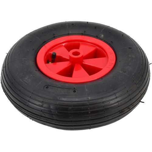 Pneumatska kotača za vrtna kolica AWTOOLS s plastičnom felgom 300mm i crvenom dvoslojnom gumom slika 1