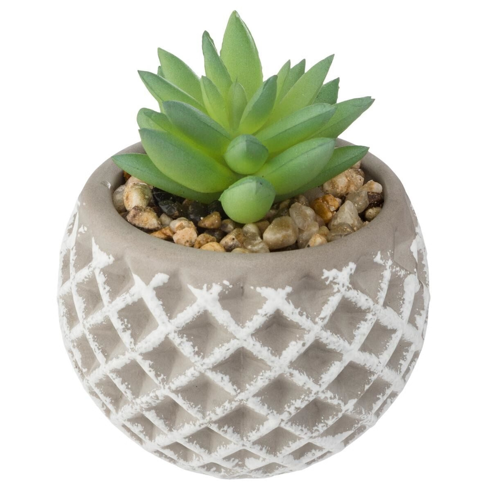 Atmosphera umjetno cvijeće u tegli 9cm pvc/cement siva slika 1