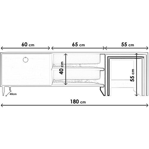 Woody Fashion Stalak za televizor, Tanay Zigon Tv Sehpası L584 slika 2