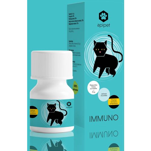 Apipet Immuno, dodatak prehrani za mačke, za jačanje imuniteta, 15 g slika 5