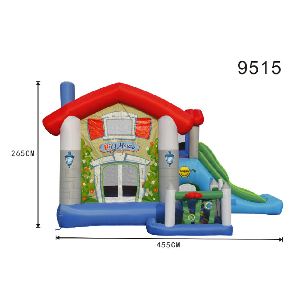 Happy Hop Igraonica na naduvavanje Big House, 455x330x265cm slika 8