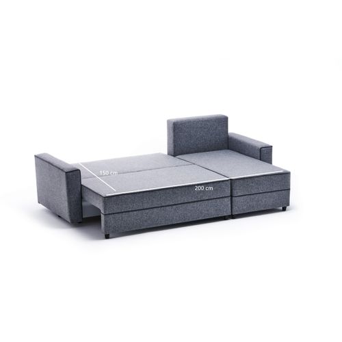 Atelier Del Sofa Kutna garnitura na razvlačenje, Sivo, Ece Right - Grey slika 7