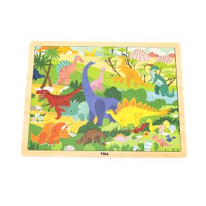 Viga 44584 puzzle na podlošku, 48 dijelova - učenje o dinosaurima