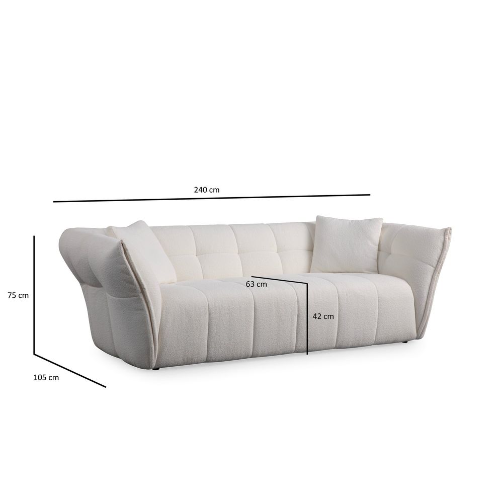 Boxer 3 - Bijela Troosna Sofa slika 7