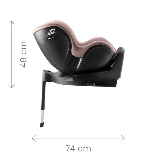 Britax Romer autosjedalica Dualfix Pro i-Size, Grupa 0+, 1 (0-18 kg) (40-105 cm) - Dusty Rose (Style) slika 9