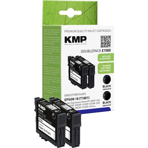 KMP tinta zamijenjen Epson T1621, 16 kompatibilan 2-dijelno pakiranje crn E154D 1621,4821 slika 2