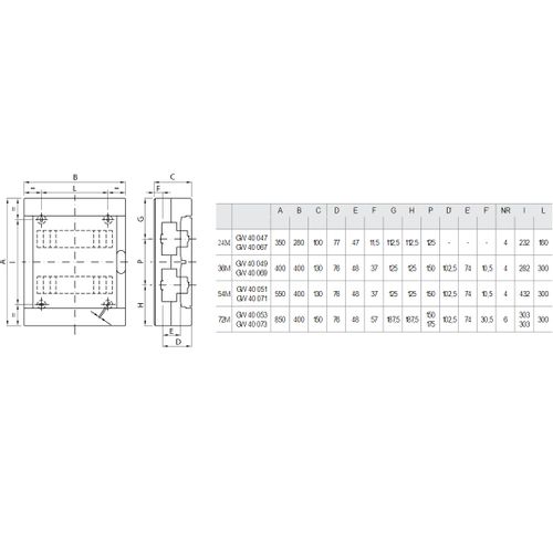 Gewiss 40CD, Razvodna tabla 24M, nadgradna, IP40, sa rednim stez. slika 2