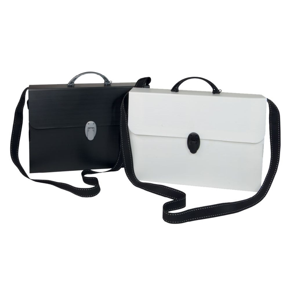 ​Folder A4 dimenzija 27x37,5x8 crni sa naramenicom slika 1