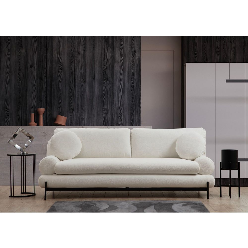 Livorno - Bijela trosjedna sofa slika 6