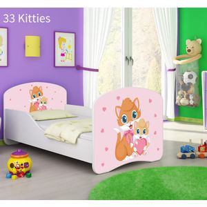 Dječji krevet ACMA s motivom 140x70 cm - 33 Cats
