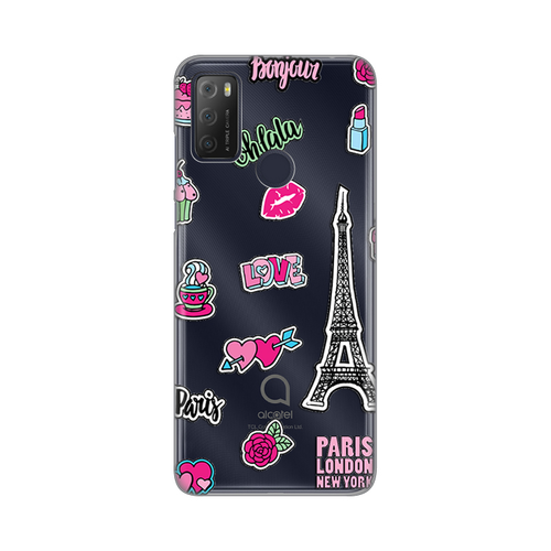 Torbica Silikonska Print Skin za Alcatel 1S 2021/3L 2021/A1 Alpha 21 Love Paris slika 1