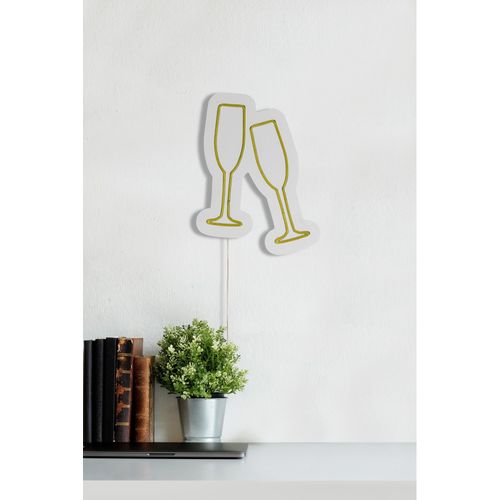 Wallity Ukrasna plastična LED rasvjeta, Champagne Glasses - Yellow slika 15